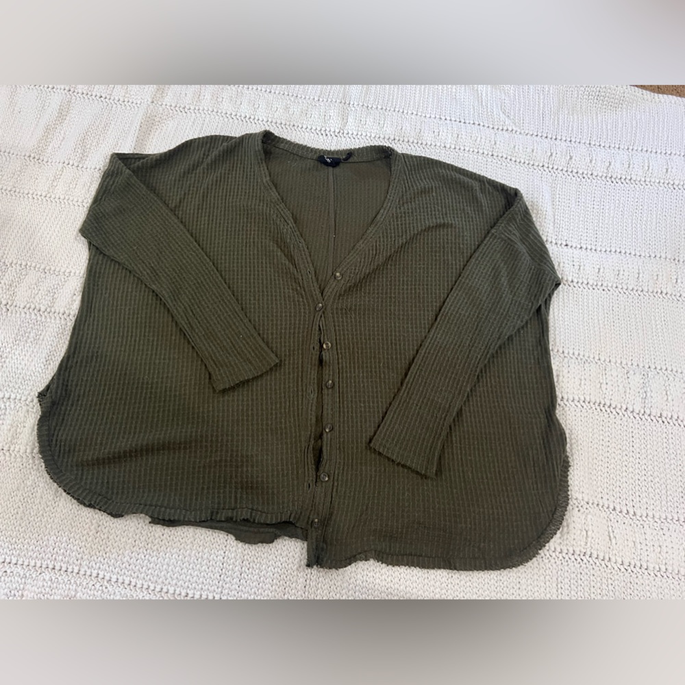 Oversized Free People Long Sleeve Button Down
